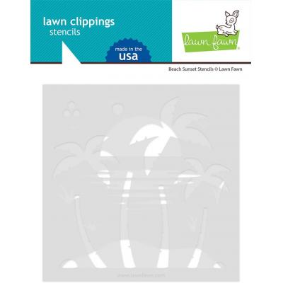 Lawn Fawn Stencil - Beach Sunset